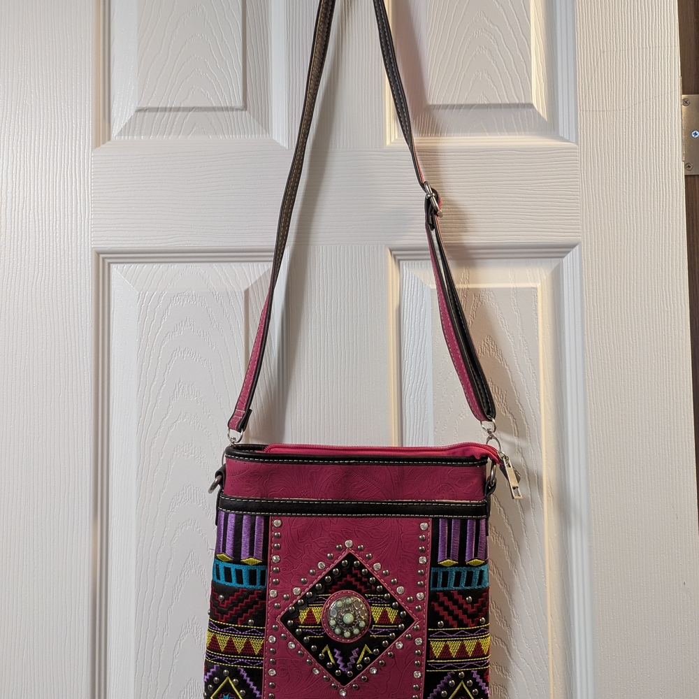 Vibrant Embroidered Crossbody Bag